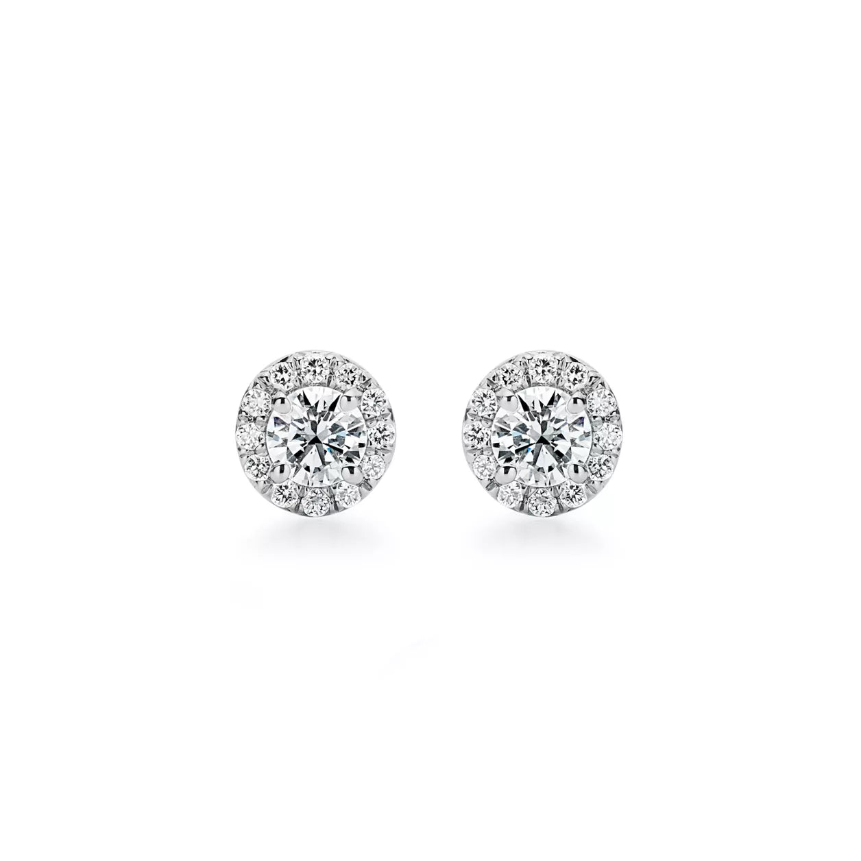 Round Brilliant Diamond Micropavé Earstuds
