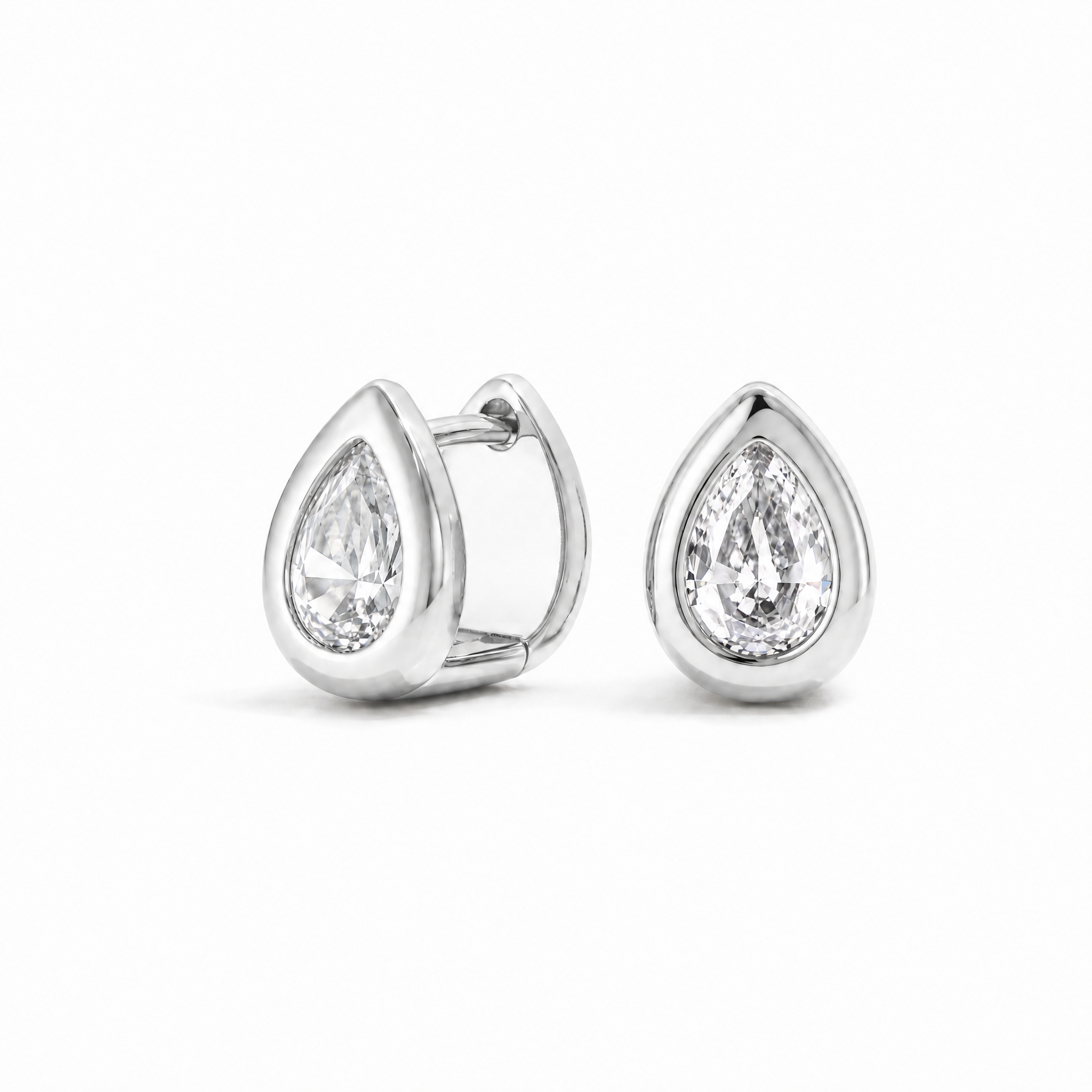 Sculpted Teardrop Hoops