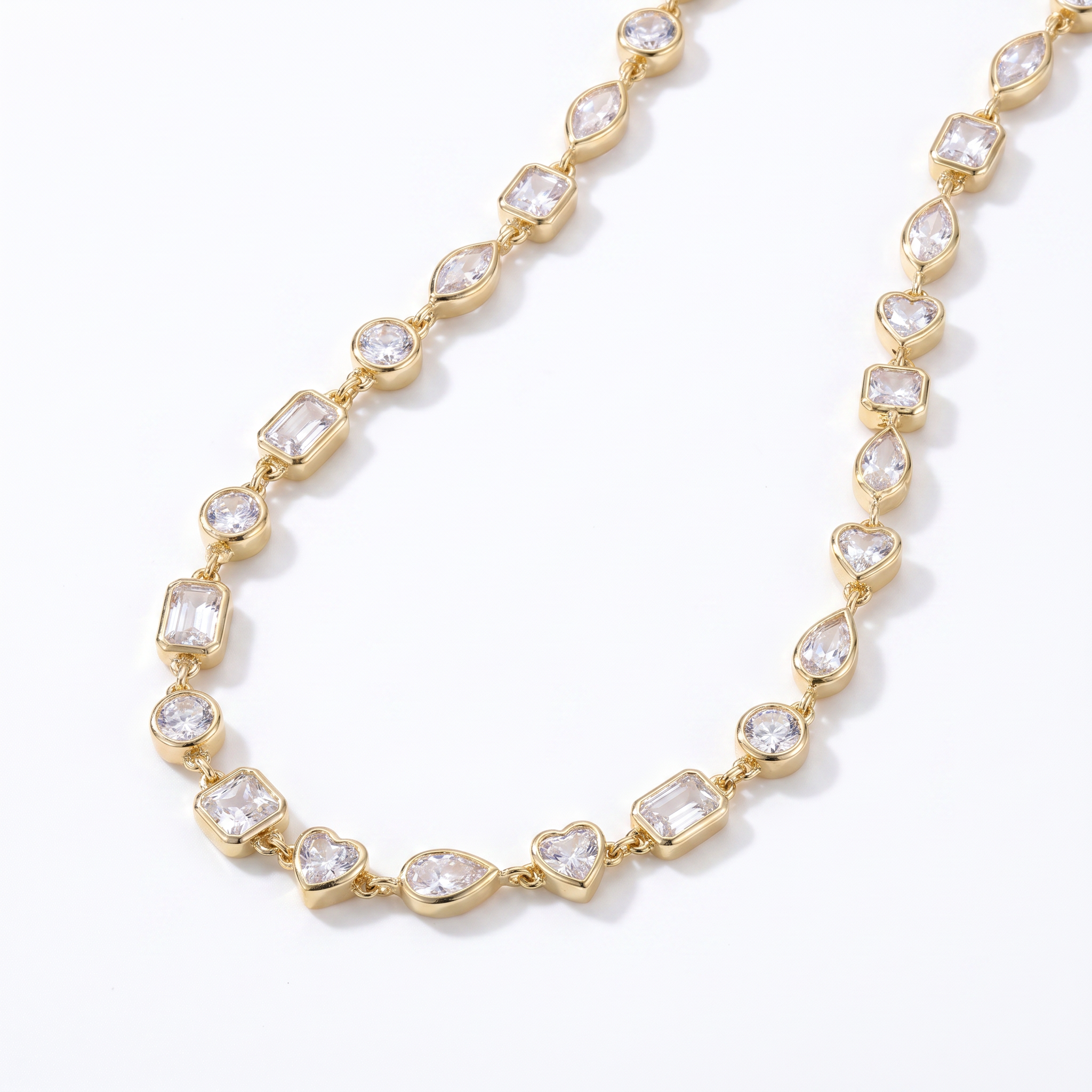 Geometric Bezel Necklace