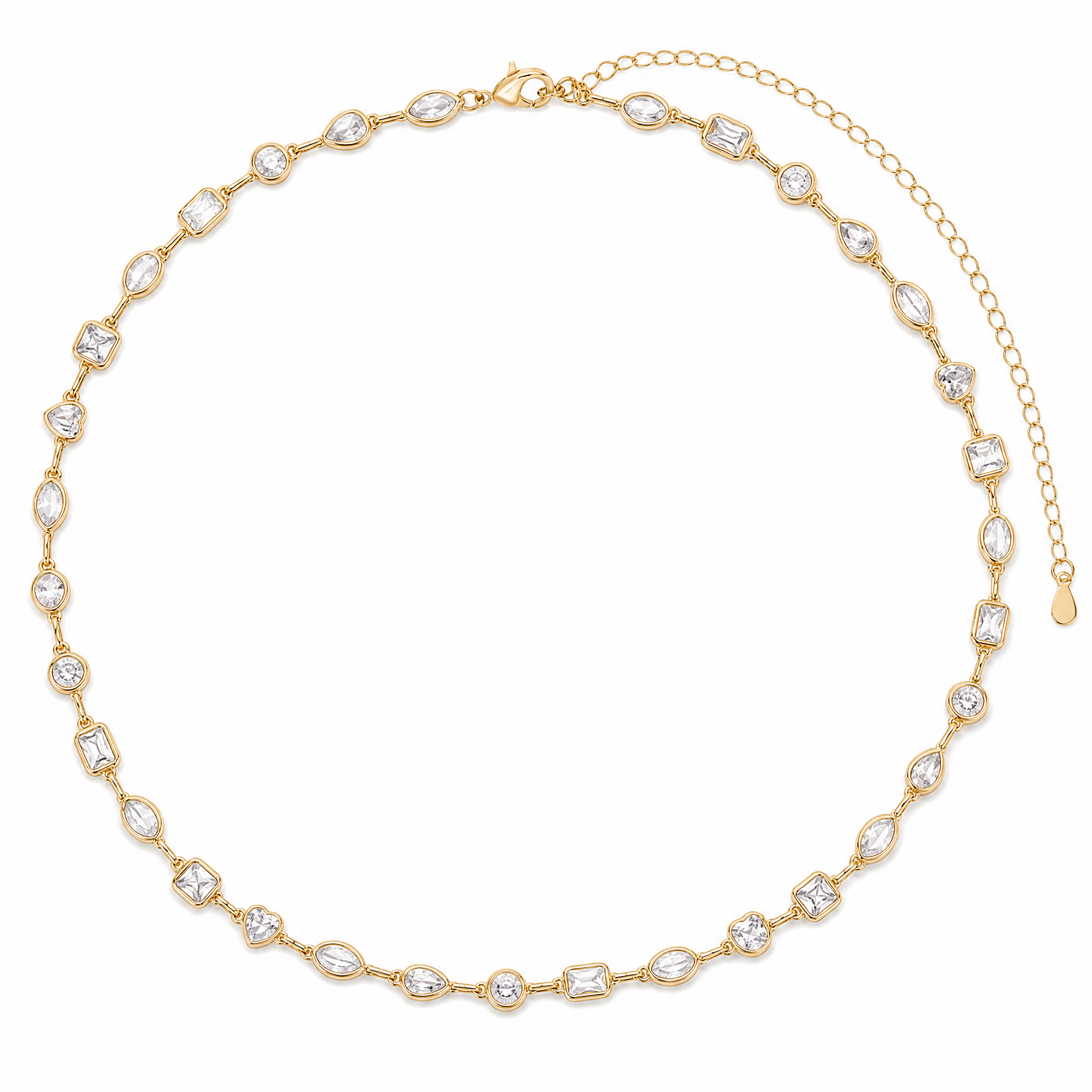 Geometric Bezel Necklace