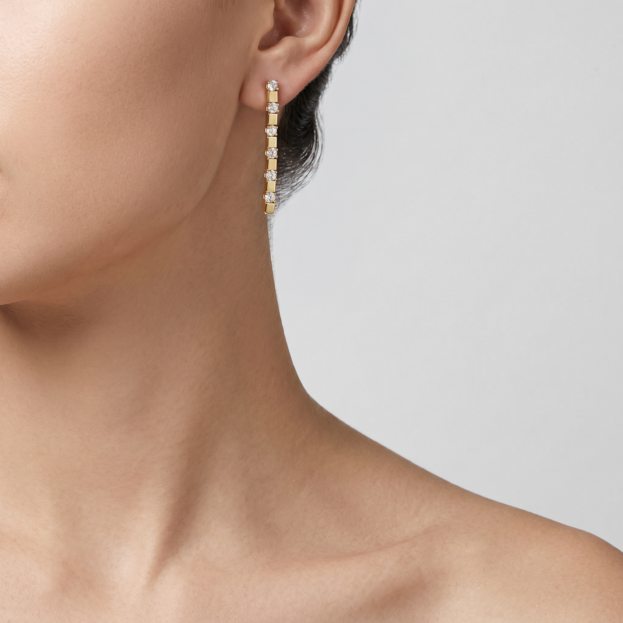 Baguette Drop Earrings