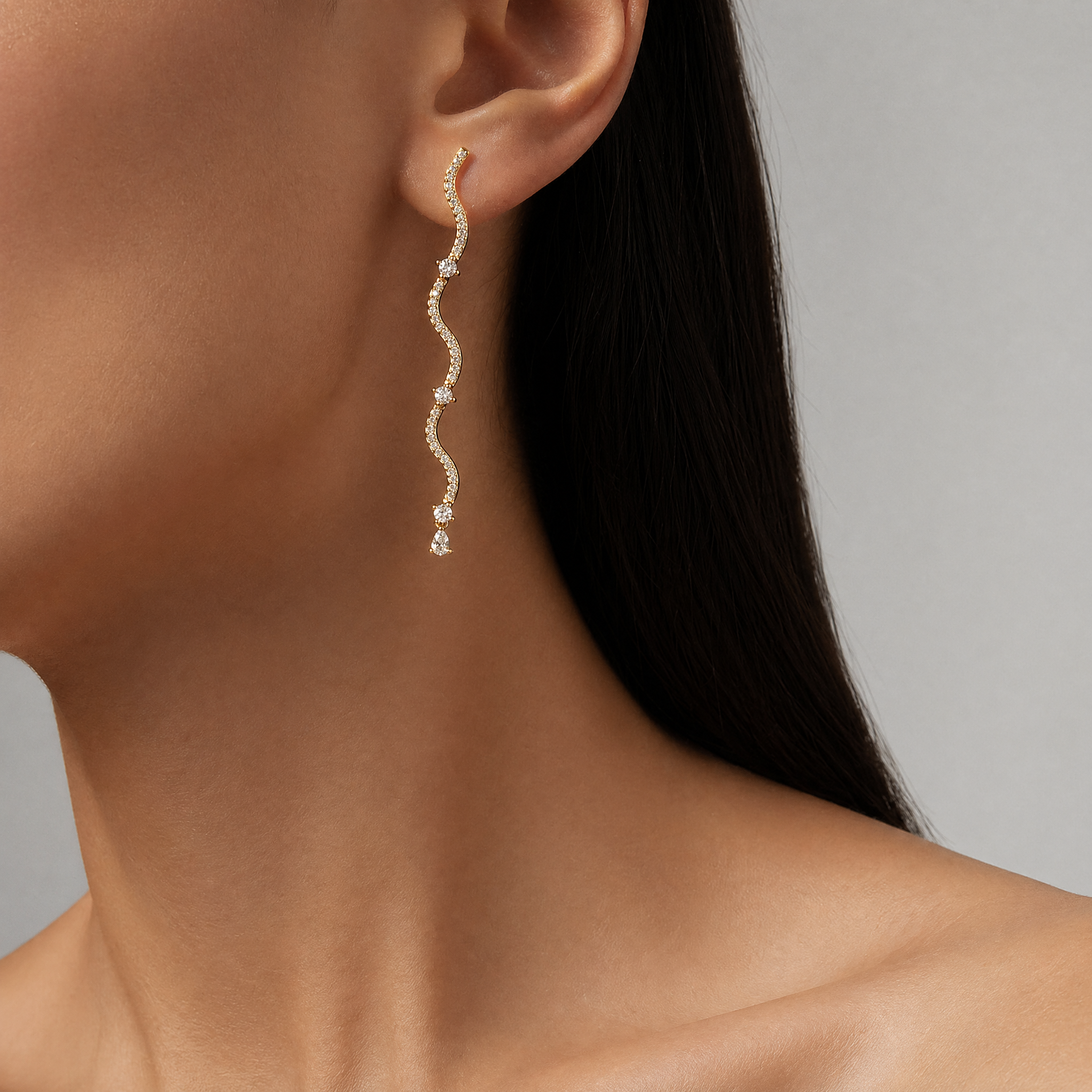 Wave Drop Earrings