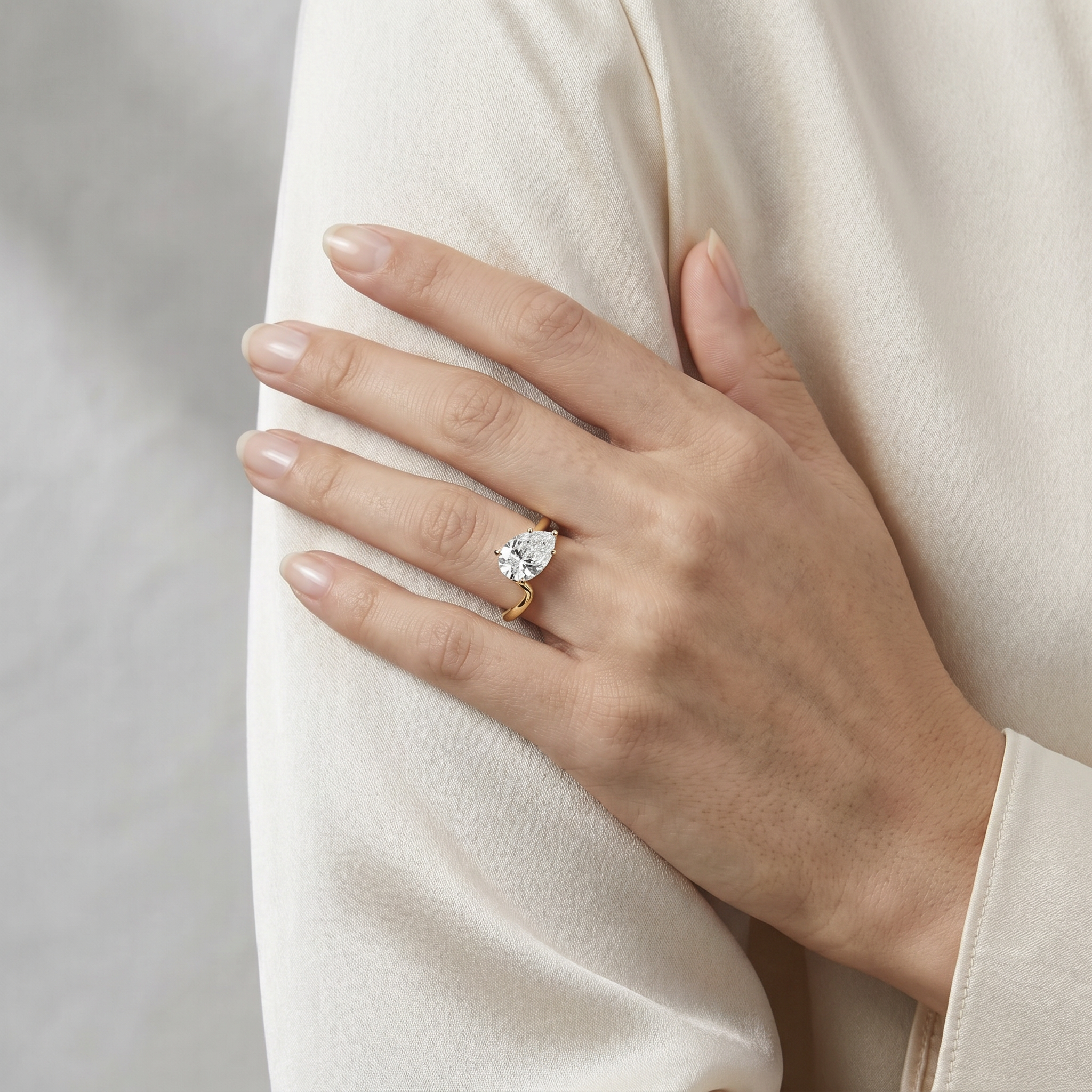 Bold Pear Ring