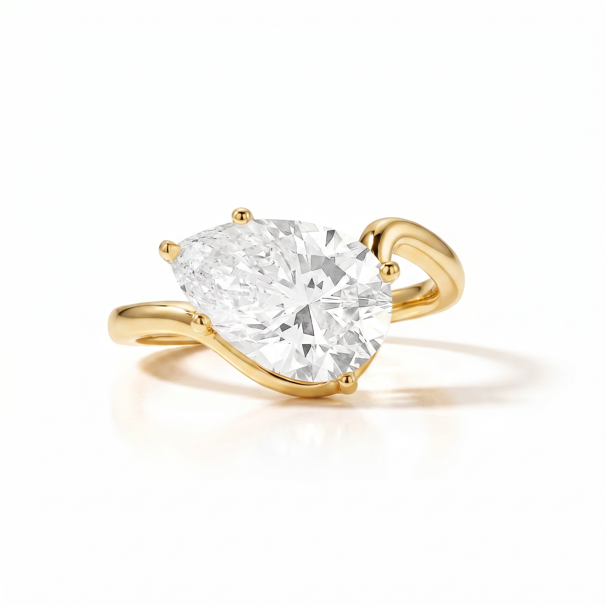 Bold Pear Ring
