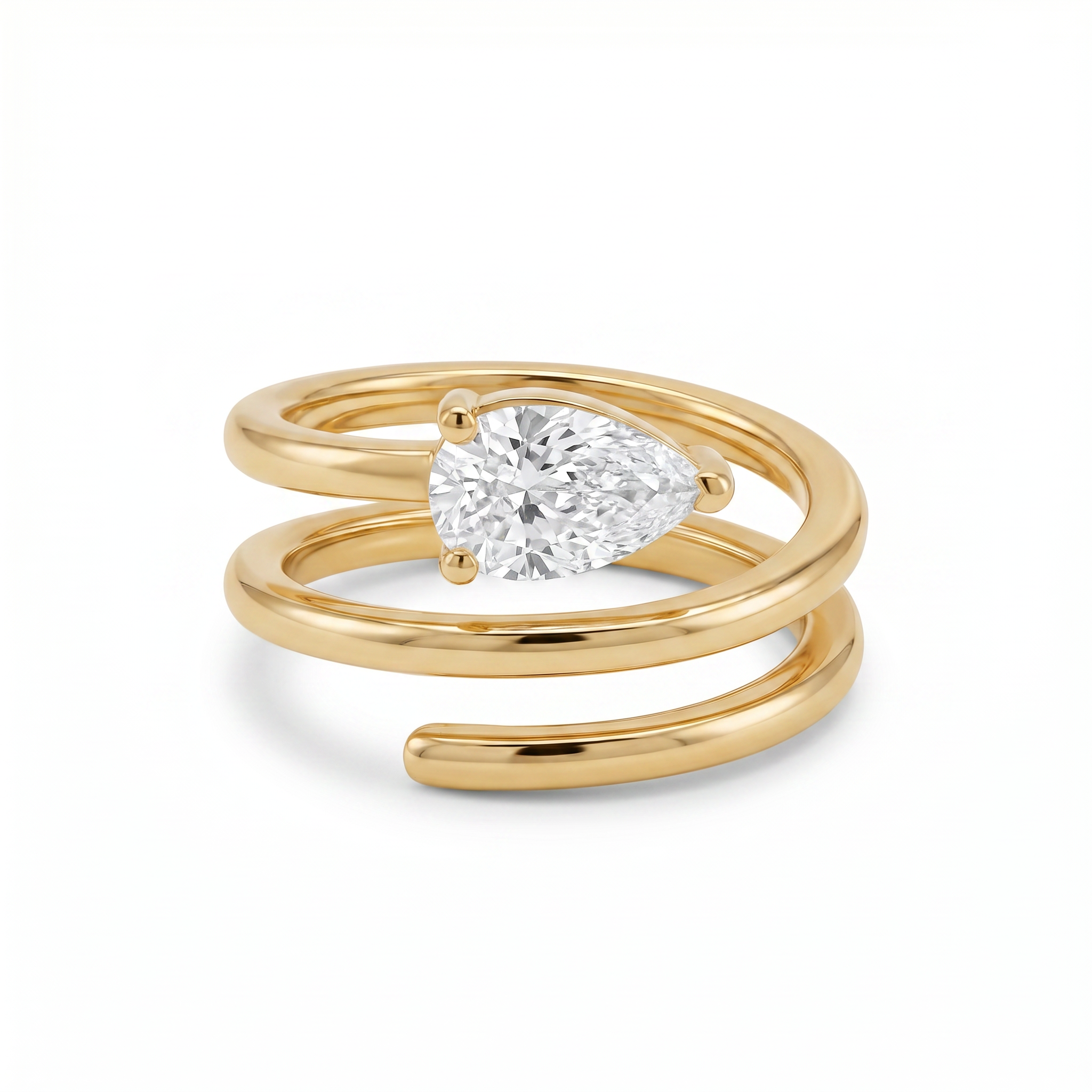 Pear Wrap Ring