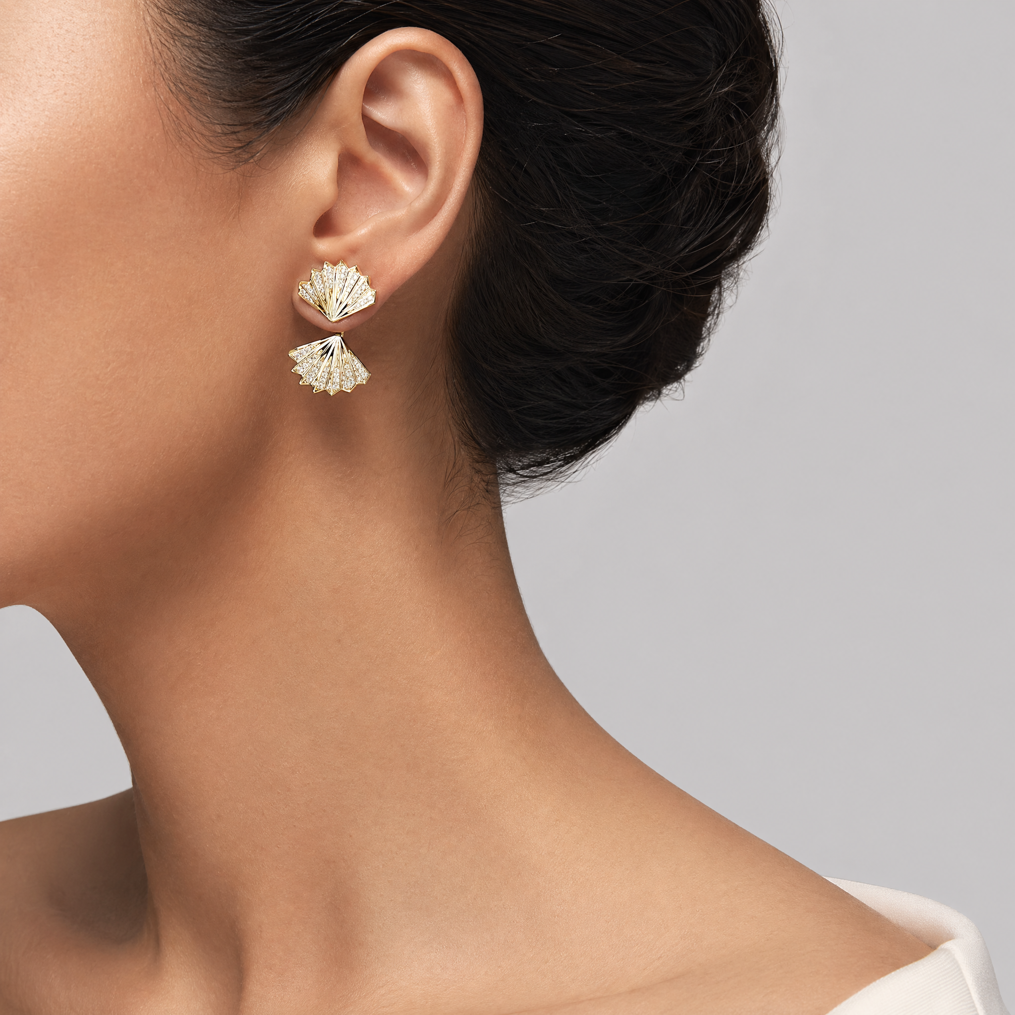 Fan Pavé Studs