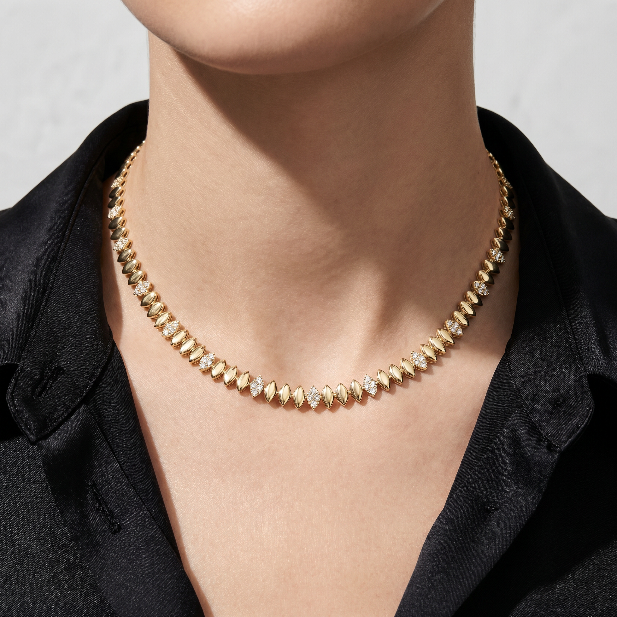 Marquise Pavé Necklace