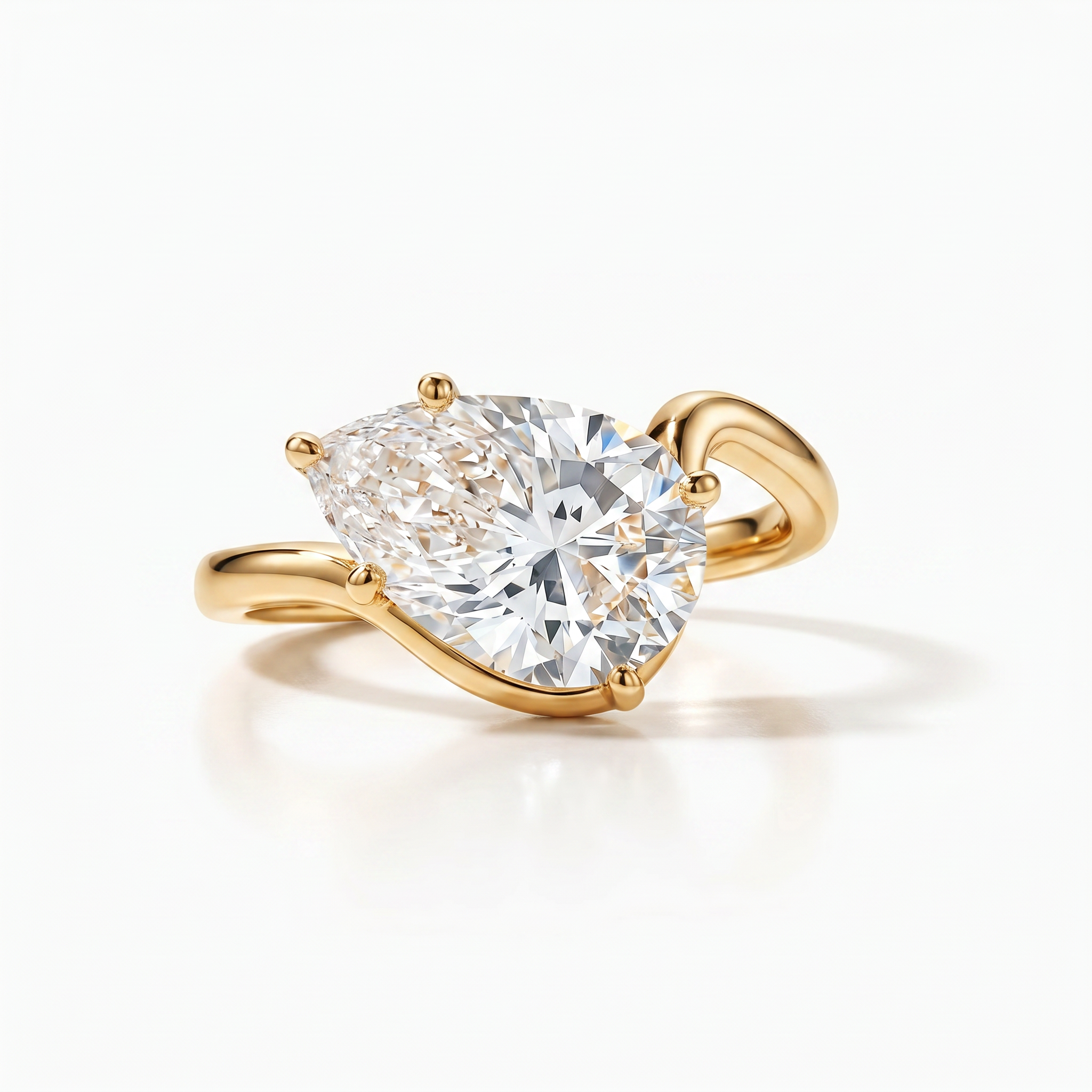 Bold Pear Ring