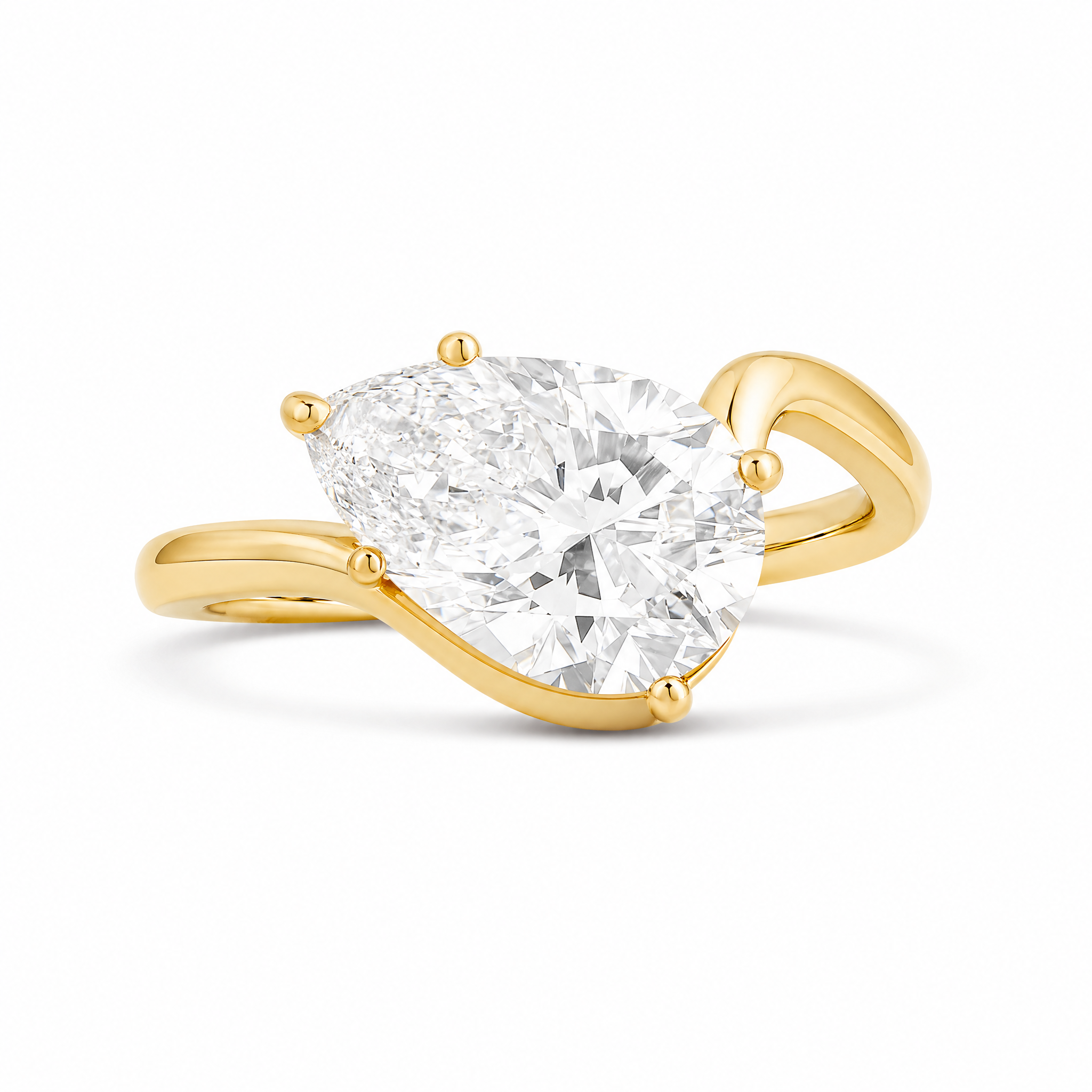 Bold Pear Ring