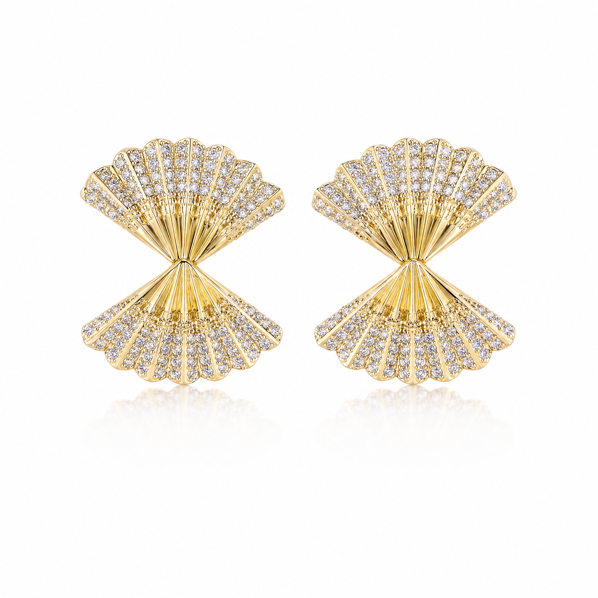 Fan Pavé Studs