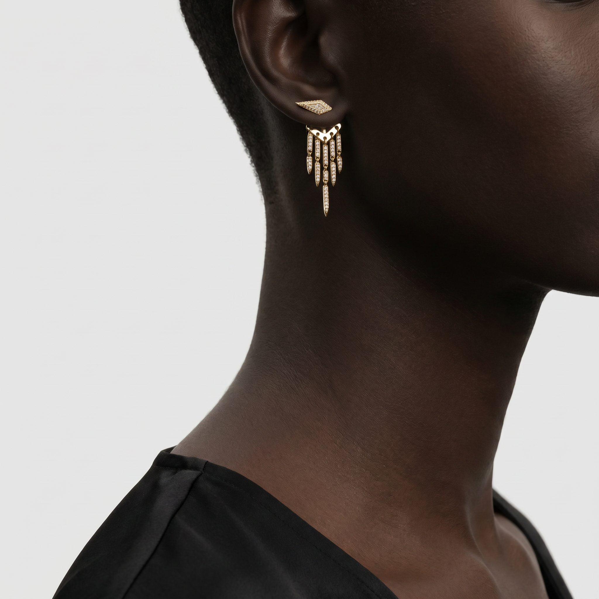 Pavé Tassel Earrings