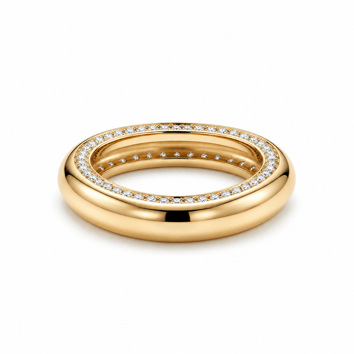 Sculpted Halo Dome Ring