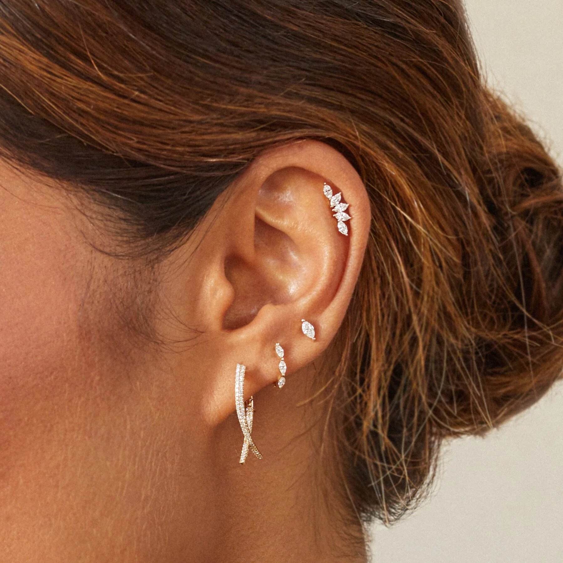 Tail Huggie Hoops