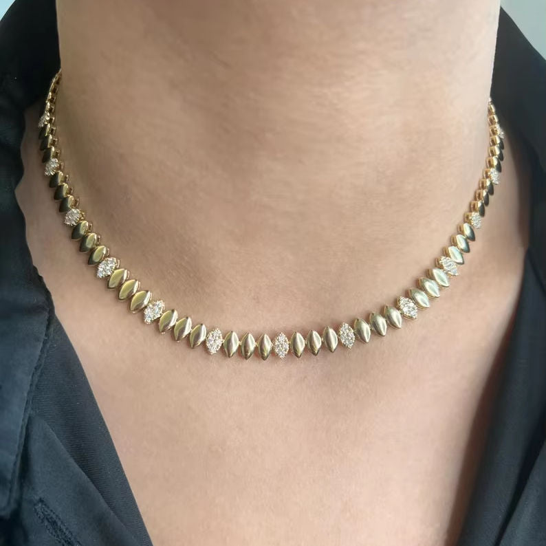 Marquise Pavé Necklace