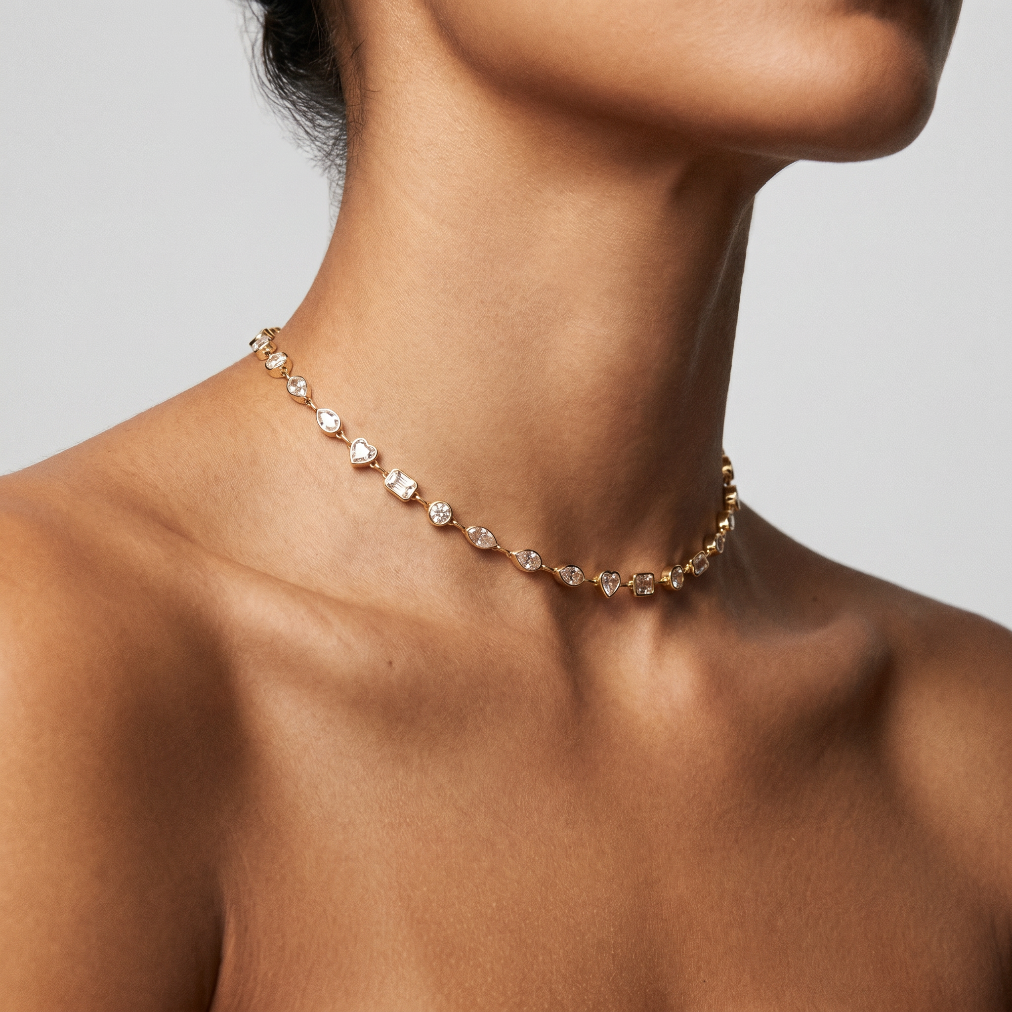 Geometric Bezel Necklace