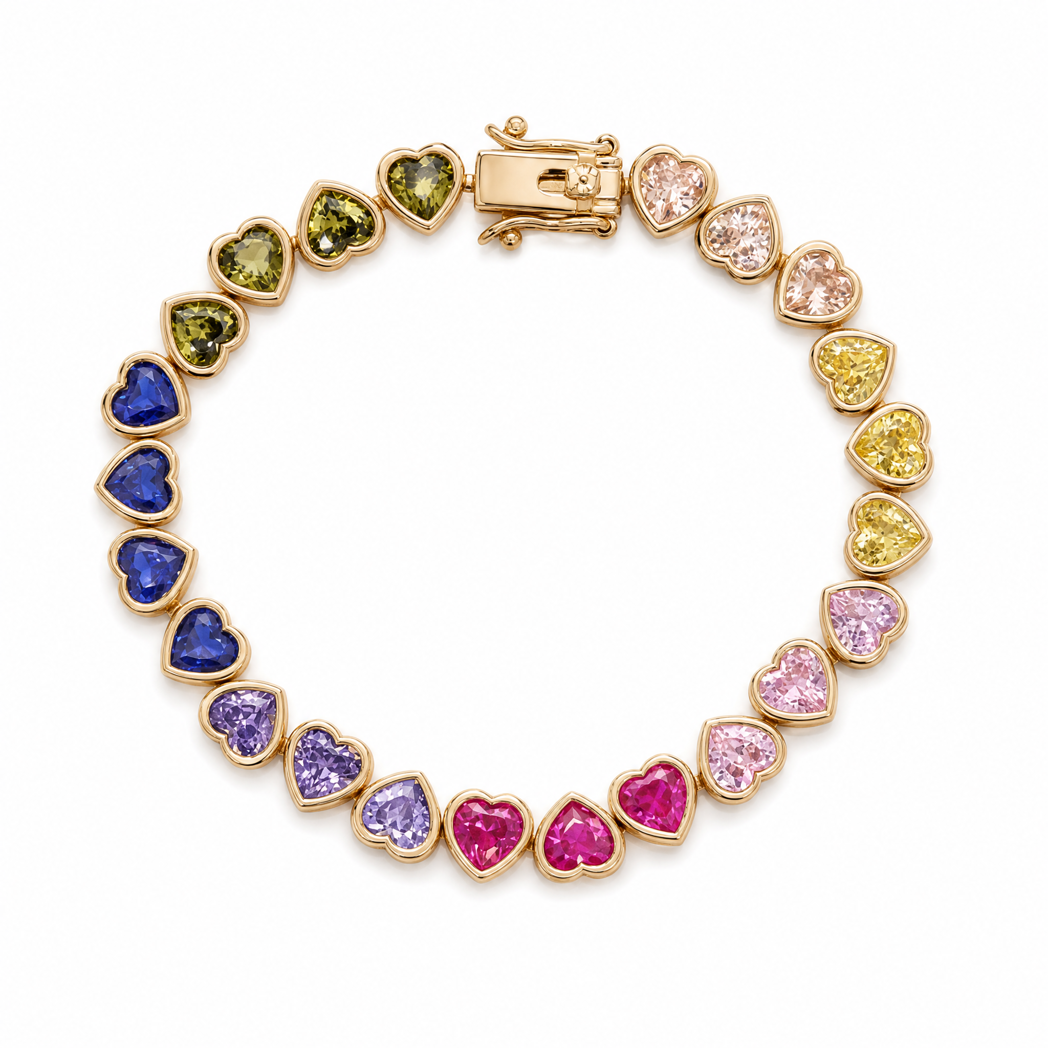 Rainbow Heart Bracelet