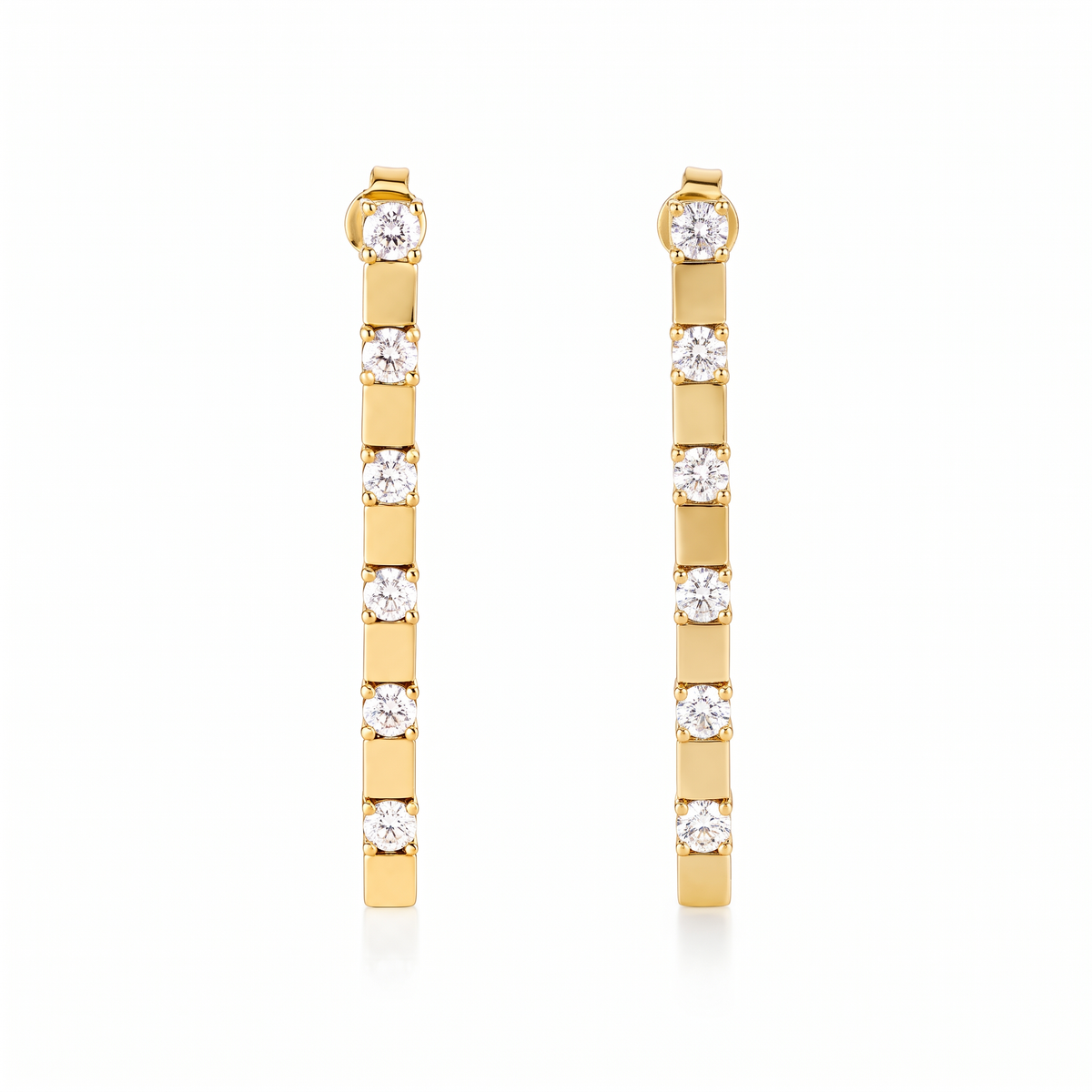 Baguette-Cut Drop Earrings