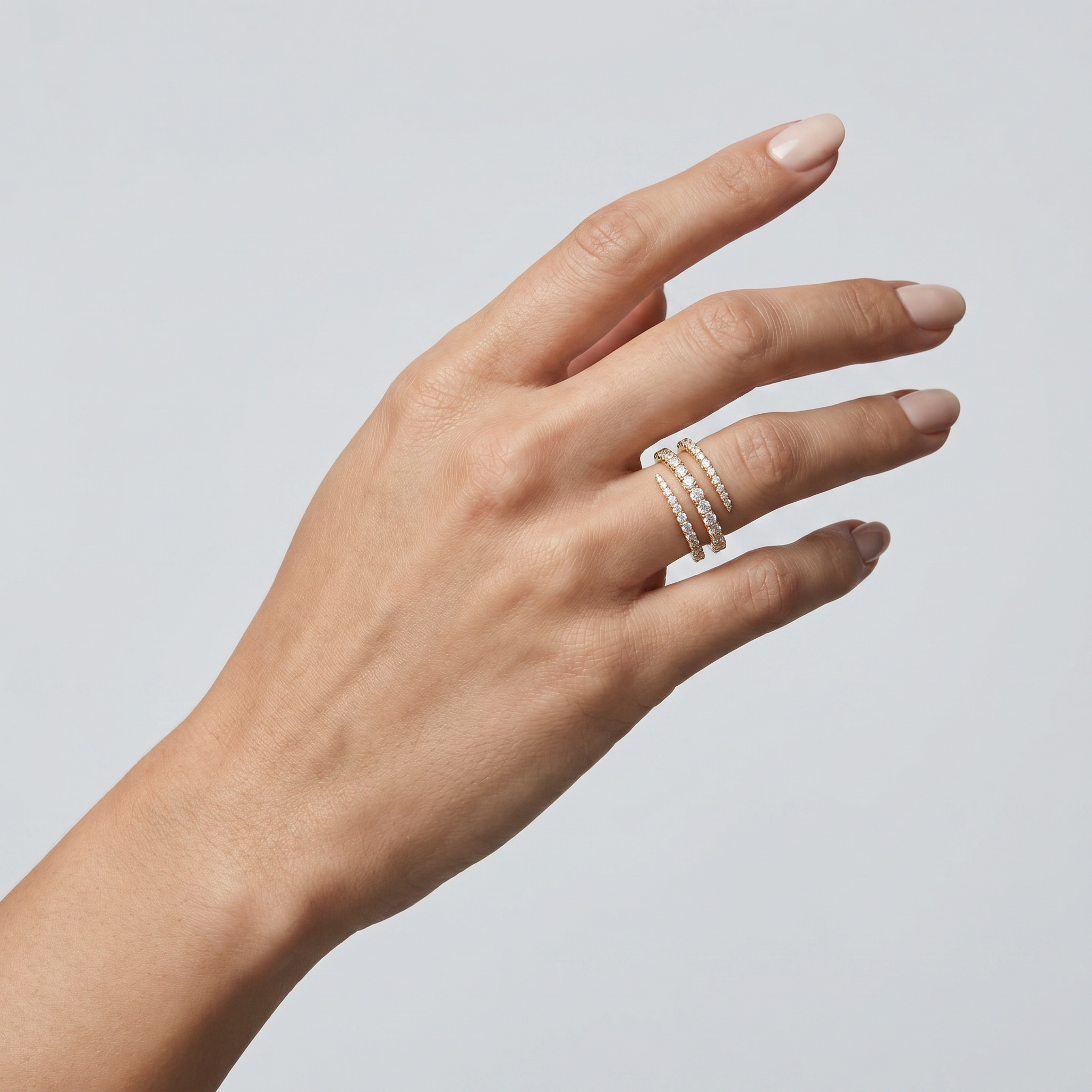 Triple Pavé Ring