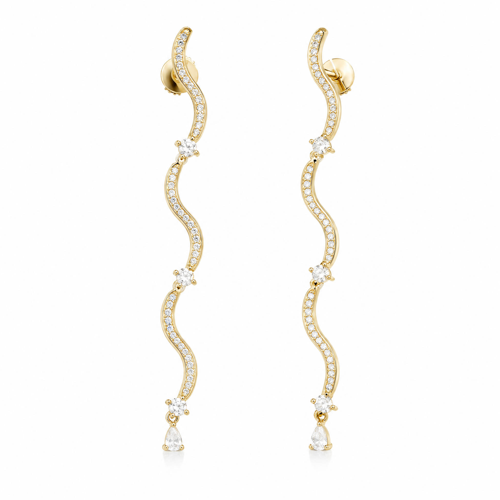Wave Drop Earrings