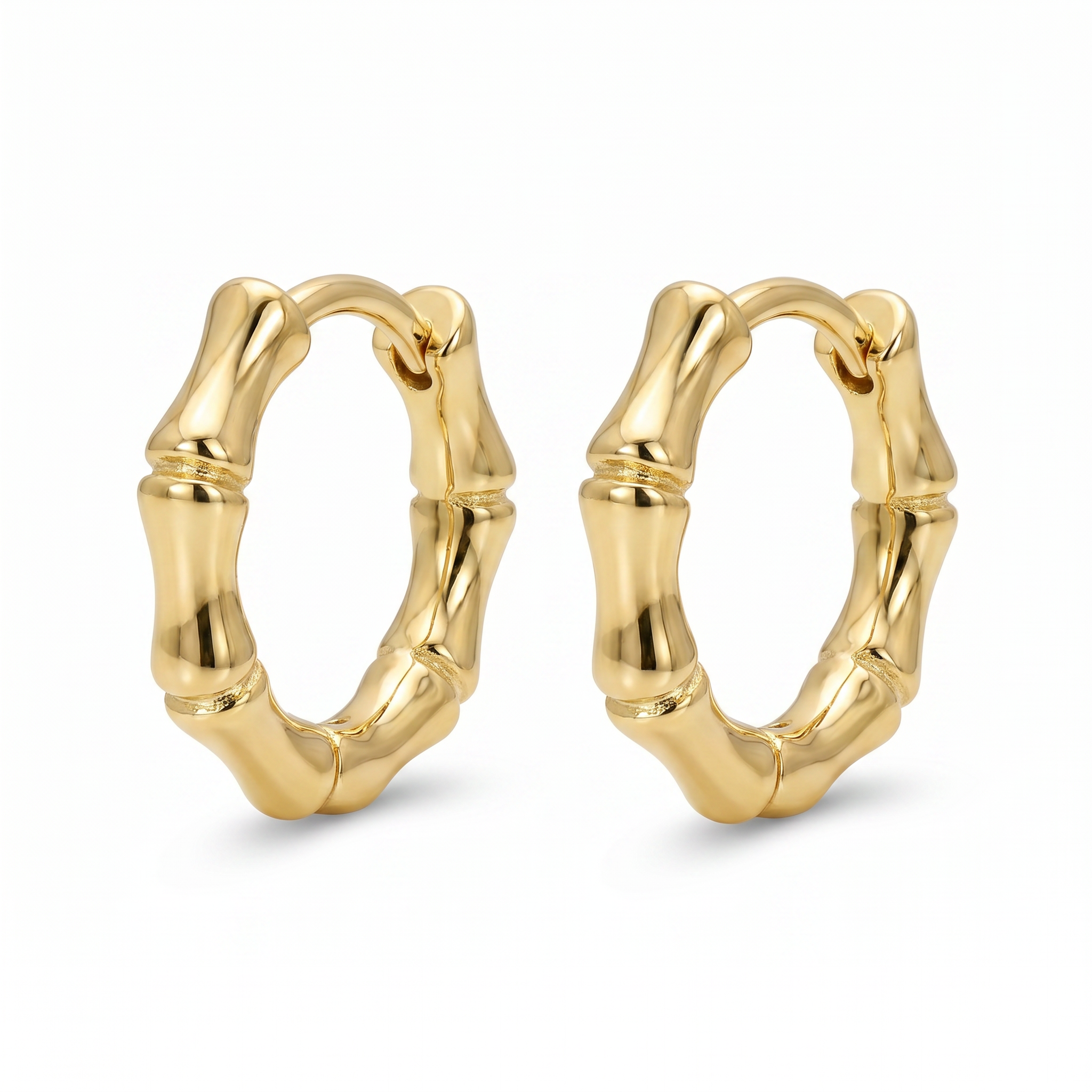 Bamboo Huggie Hoops