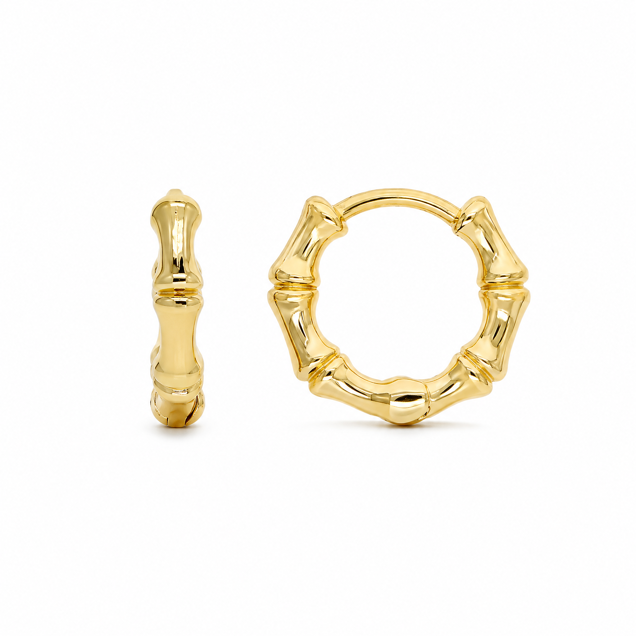 Bamboo Huggie Hoops