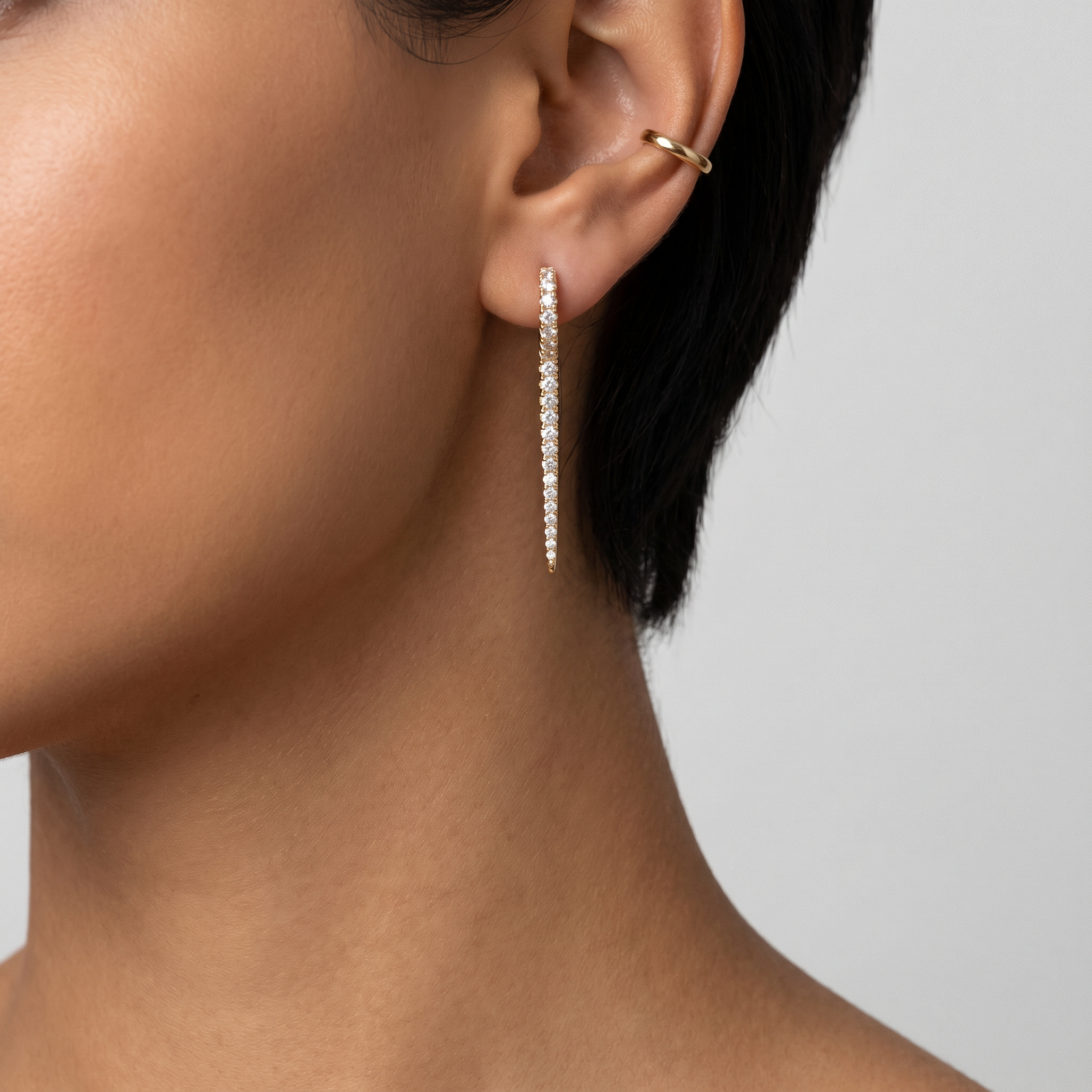 Pavé Drop Hoops