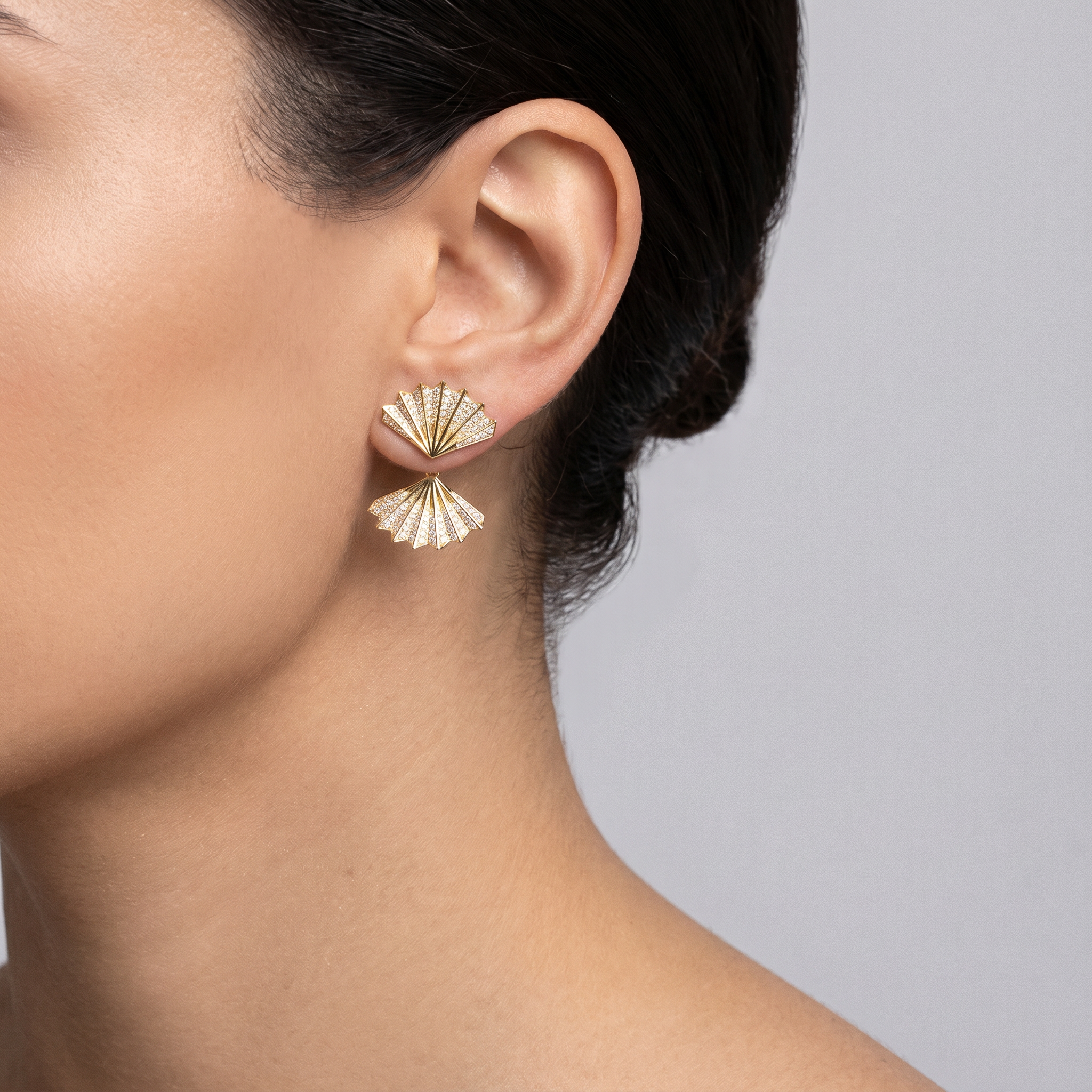 Fan Pavé Studs