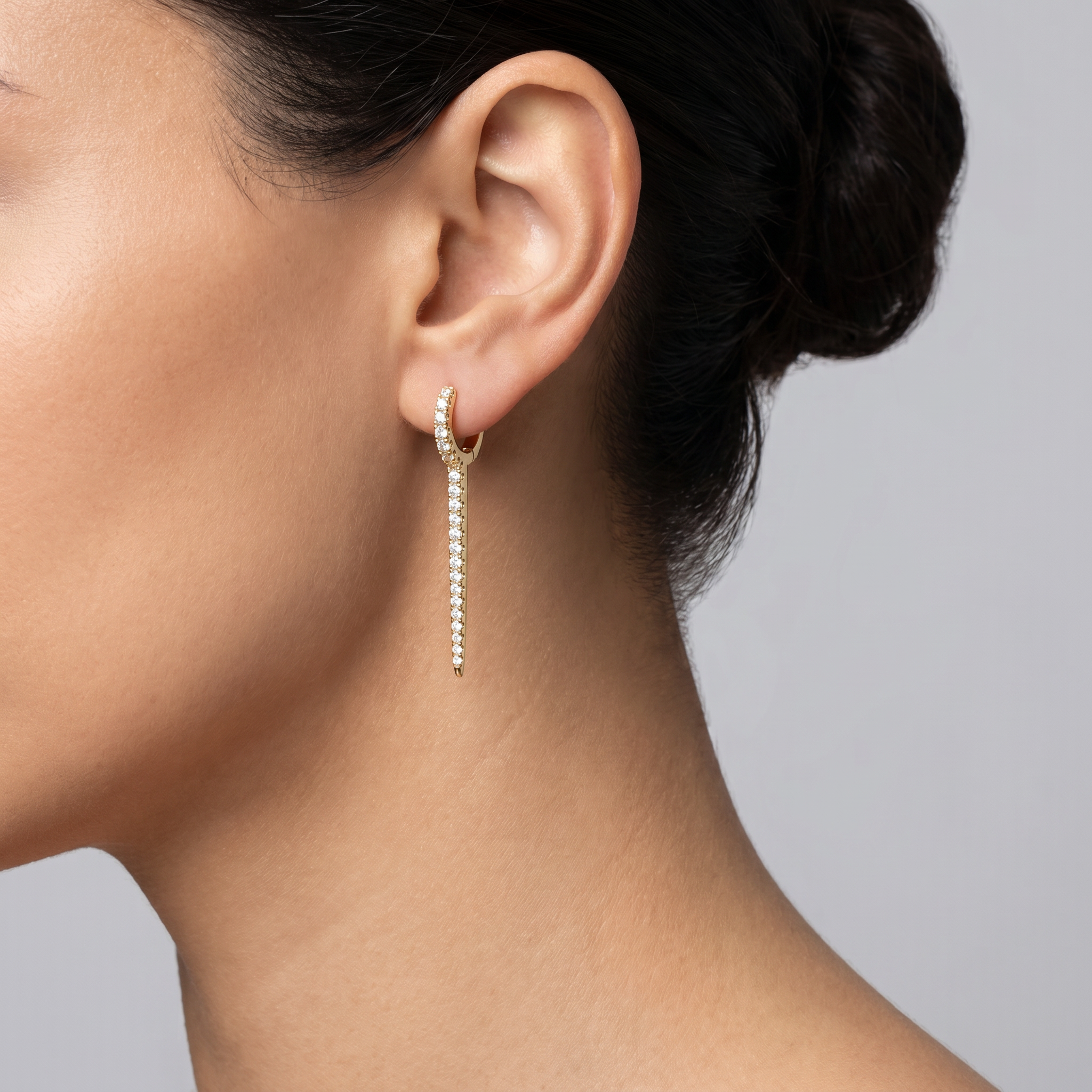 Pavé Drop Hoops