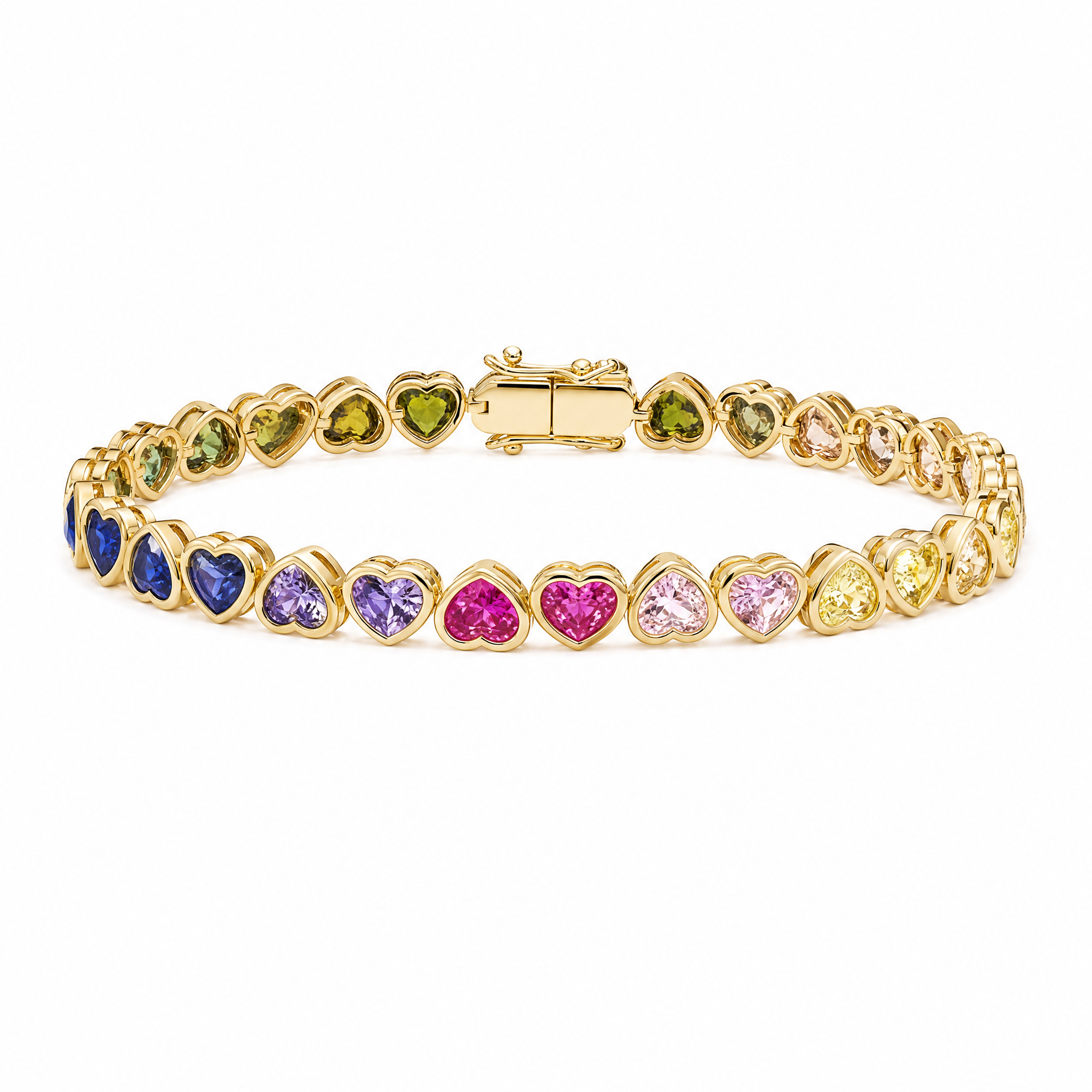 Rainbow Heart Bracelet