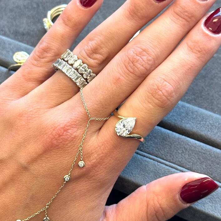 Pear Stone Ring