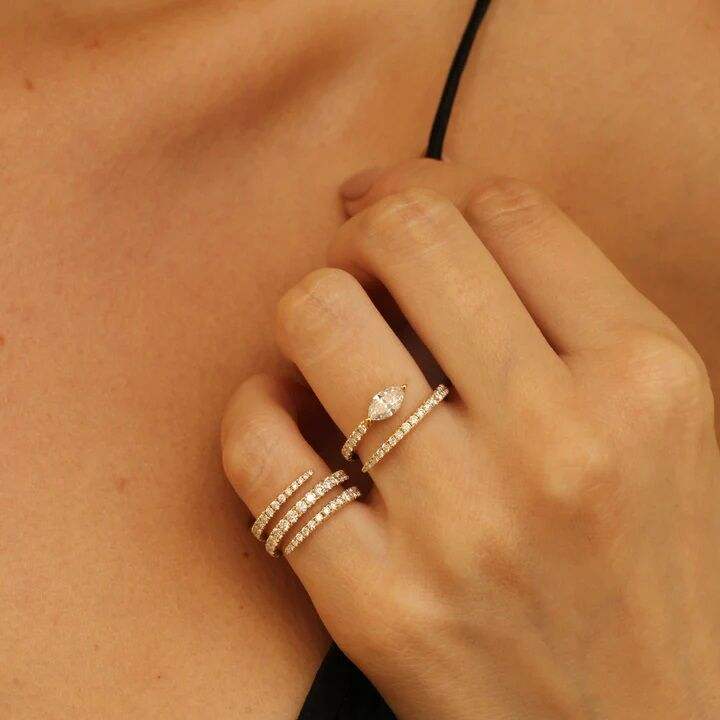 Triple Pavé Ring