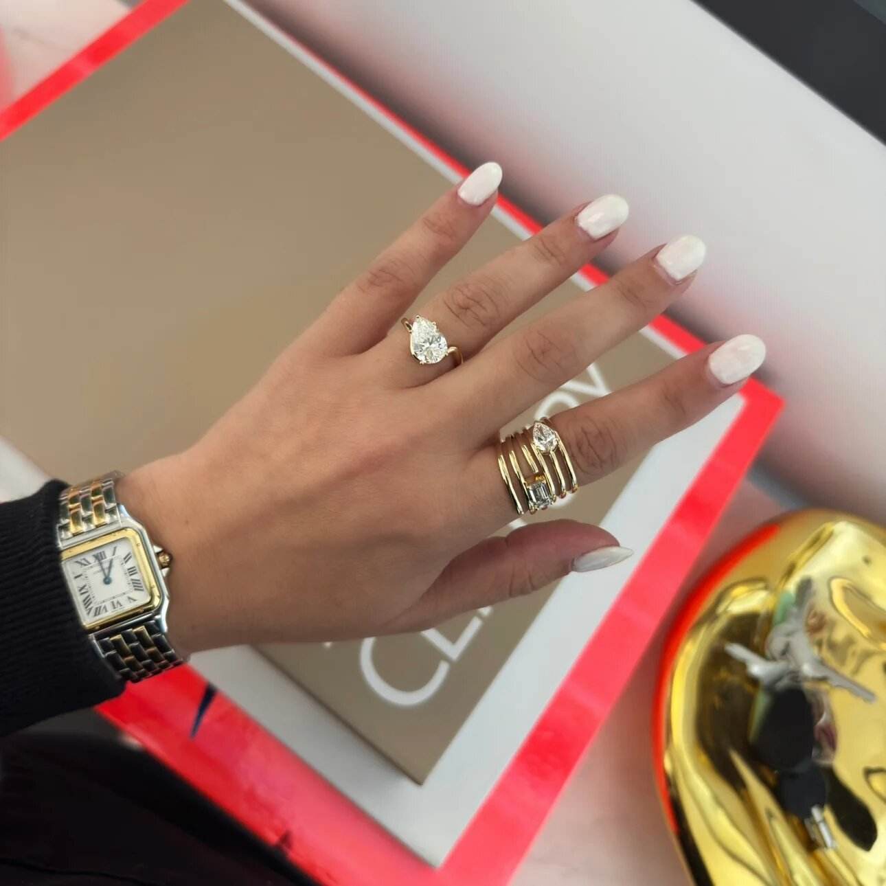 Bold Pear Ring