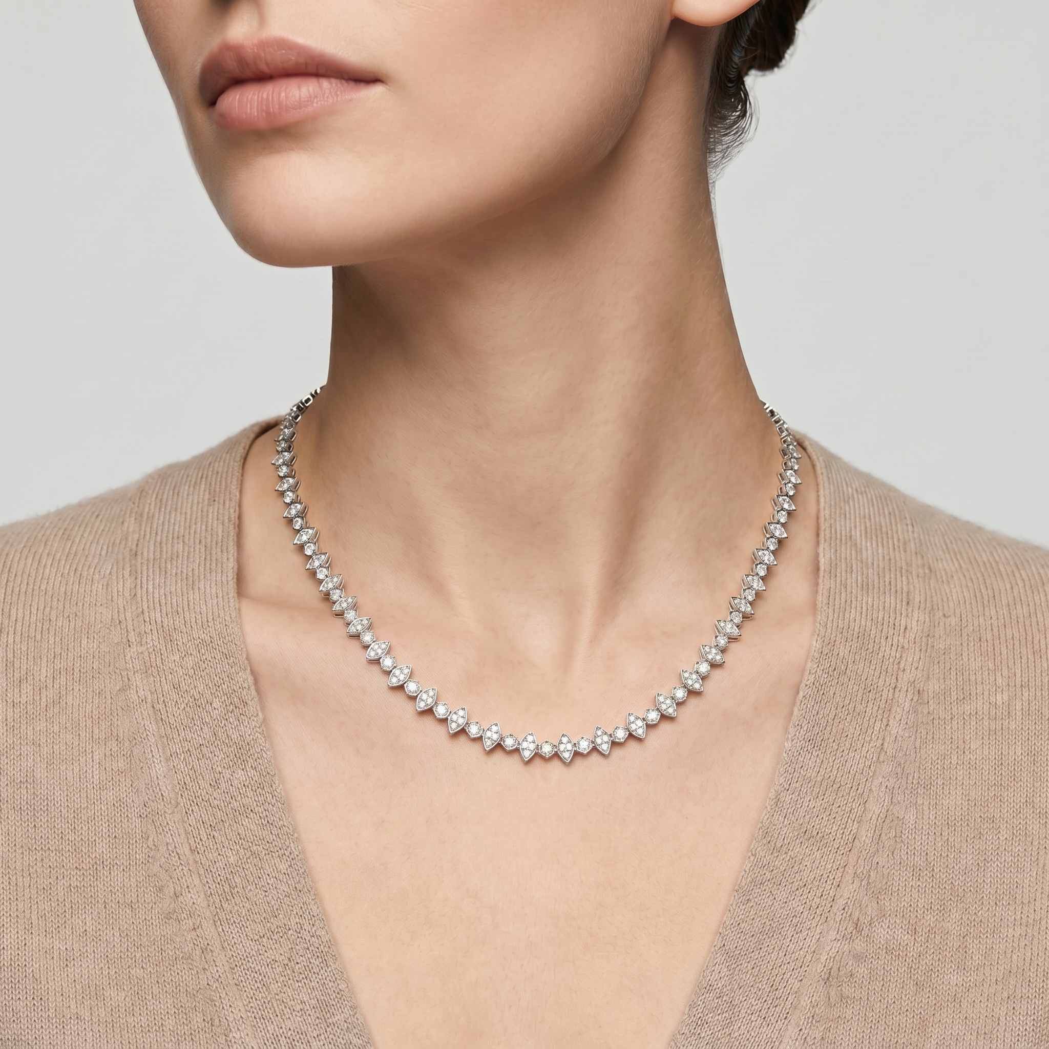 Marquise Halo Necklace
