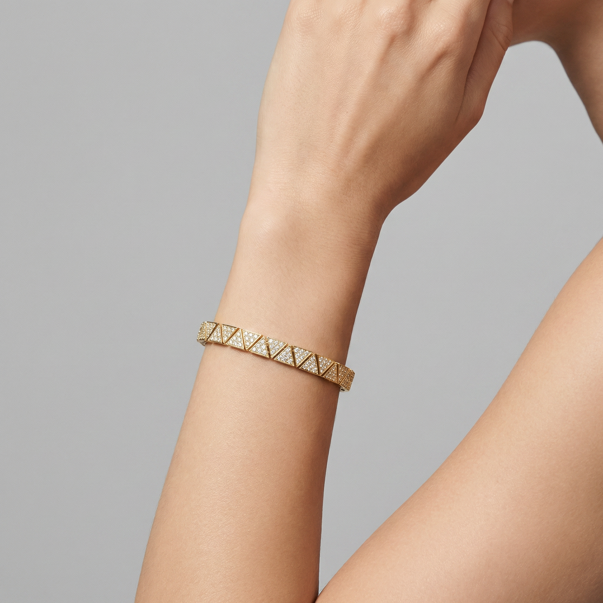 Pavé Triangle Bracelet