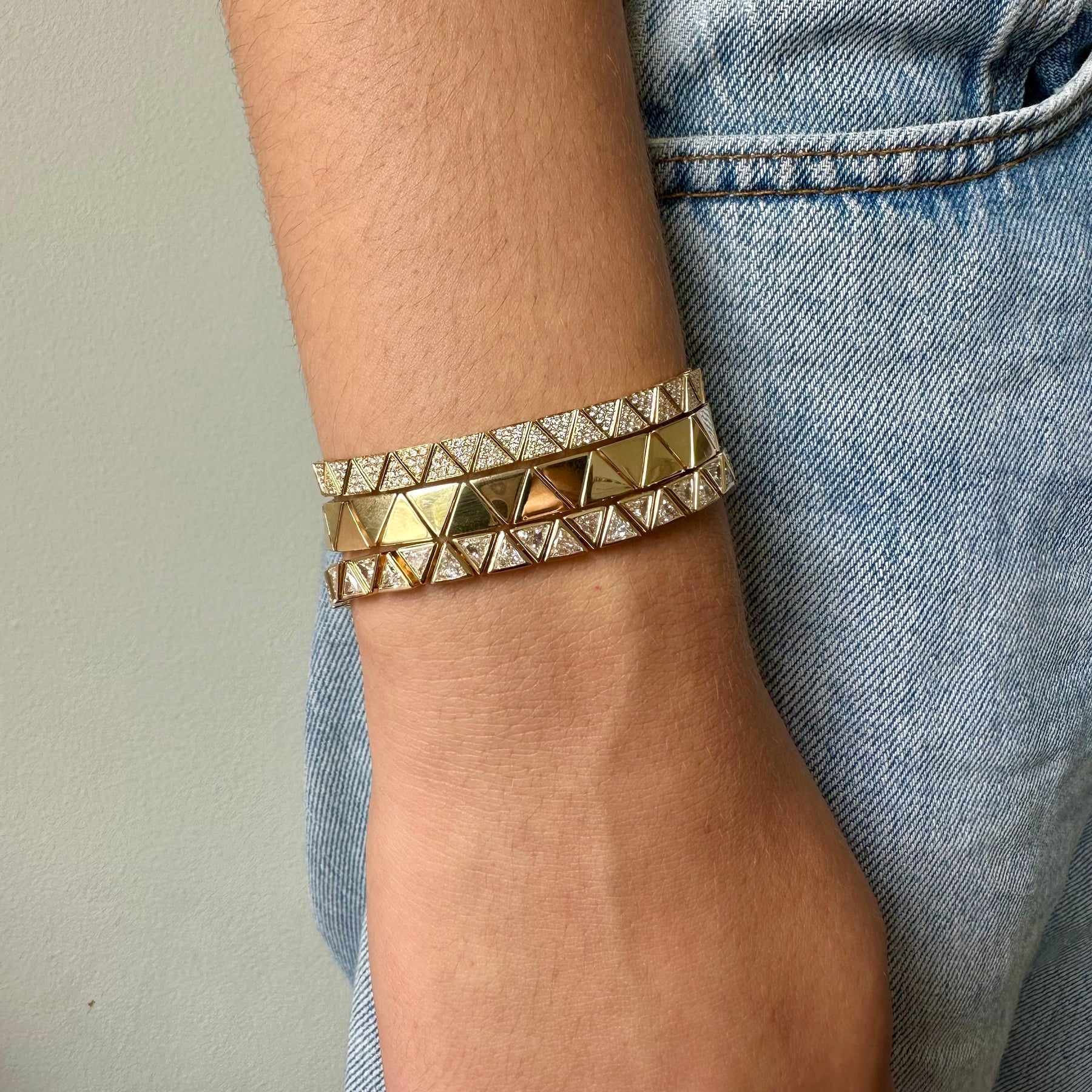 Pavé Triangle Bracelet