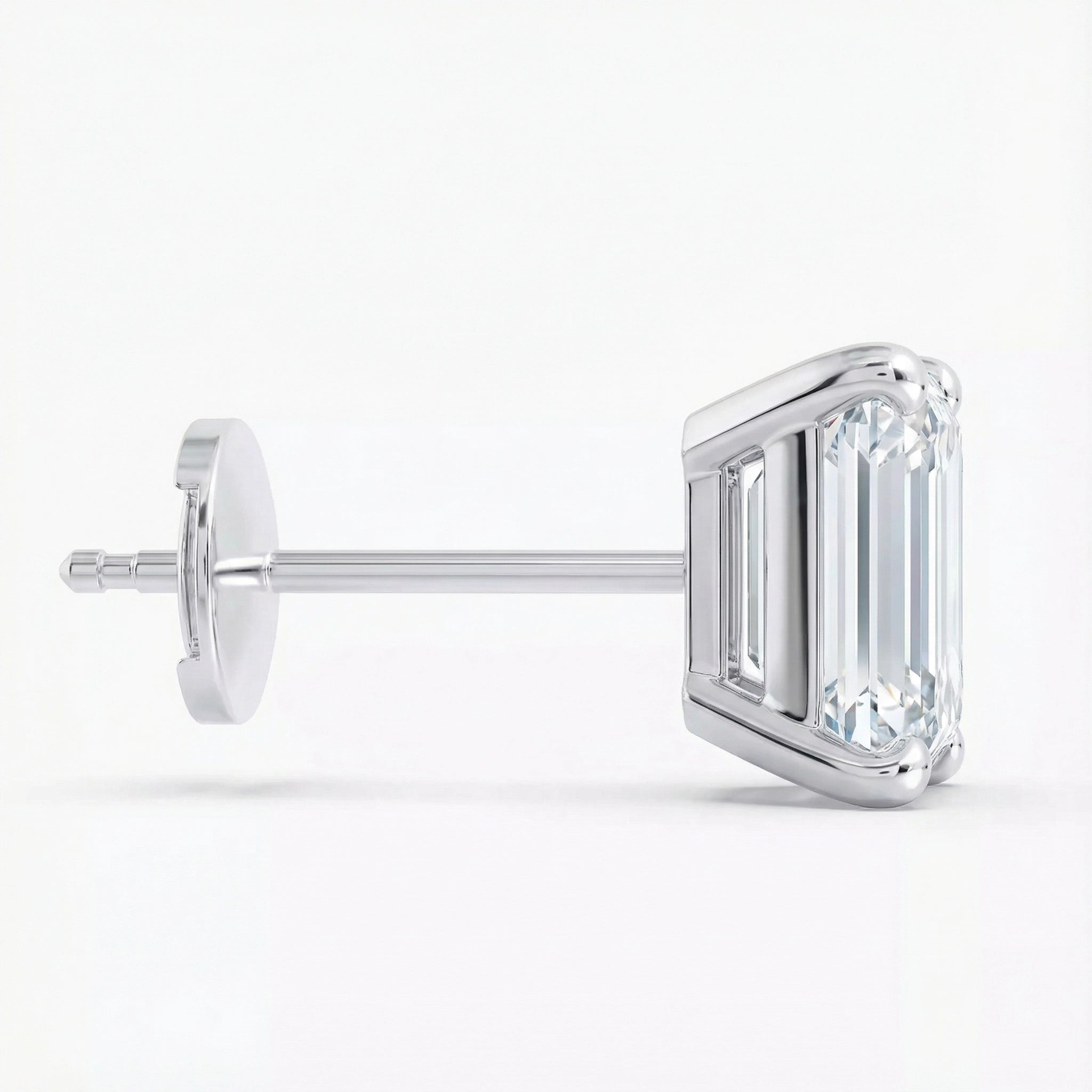 The Emerald-Cut Solitaire Stud