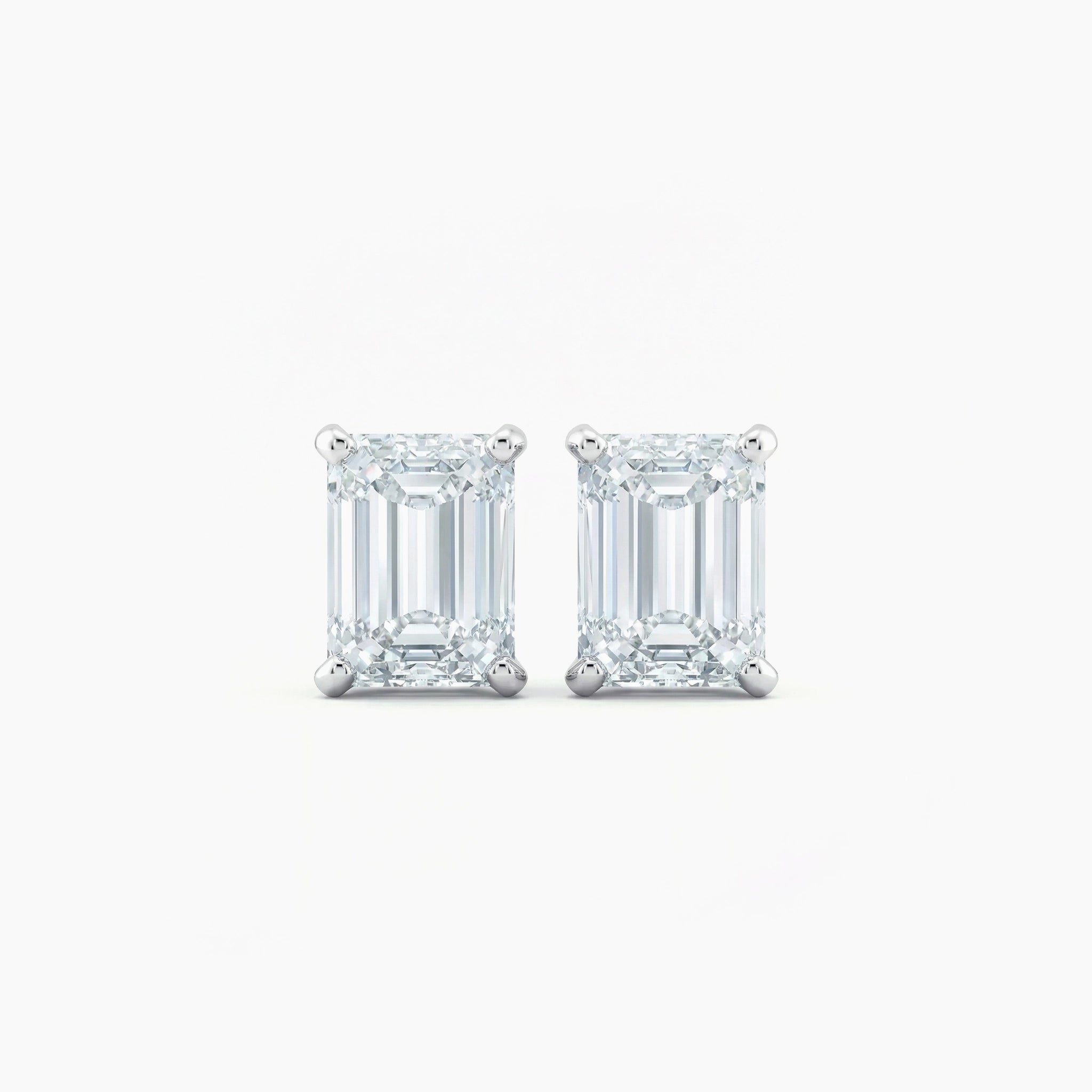 The Emerald-Cut Solitaire Stud
