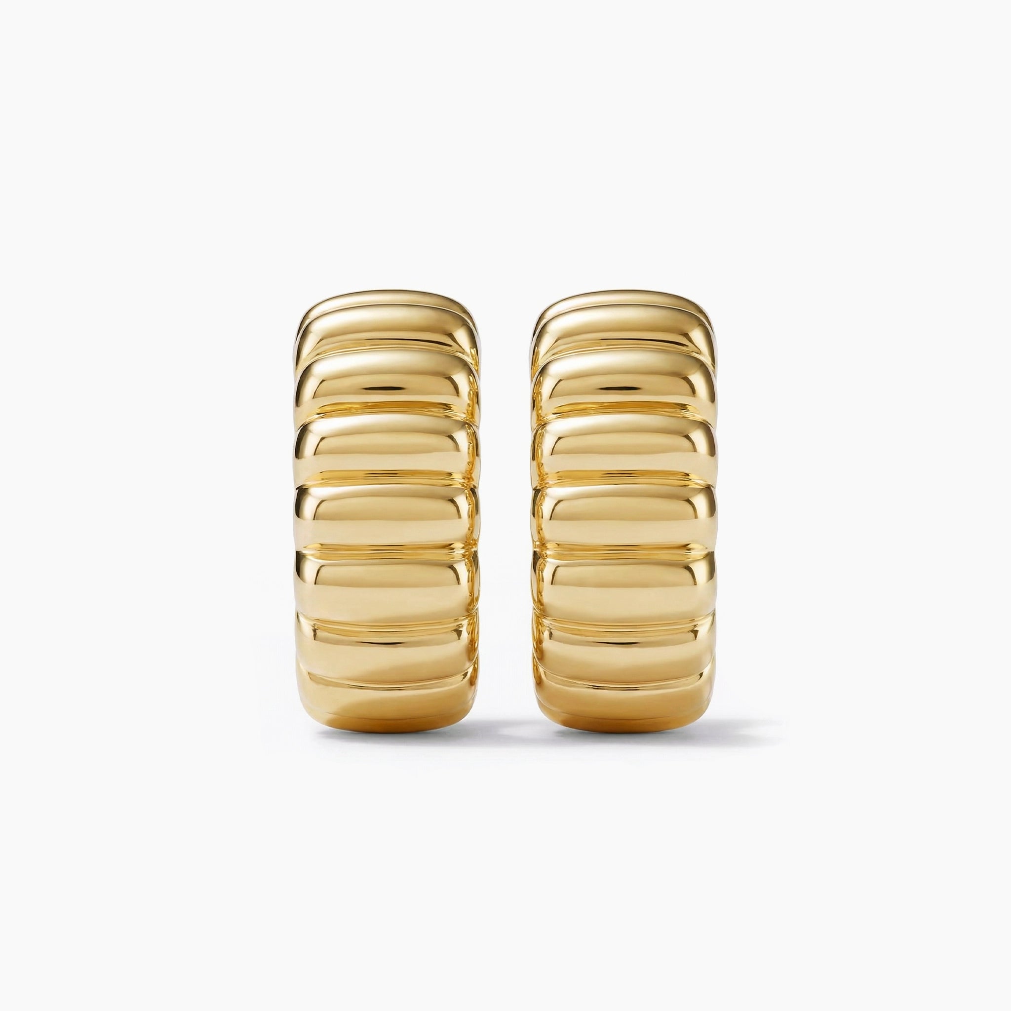 Ribbed Hoop Earrings